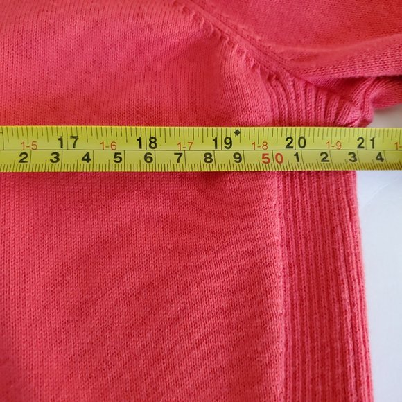 Foxcroft Supima Cotton Half Zip Sweater 2X Coral Orange Mock Neck Pullover Soft - Picture 8 of 12
